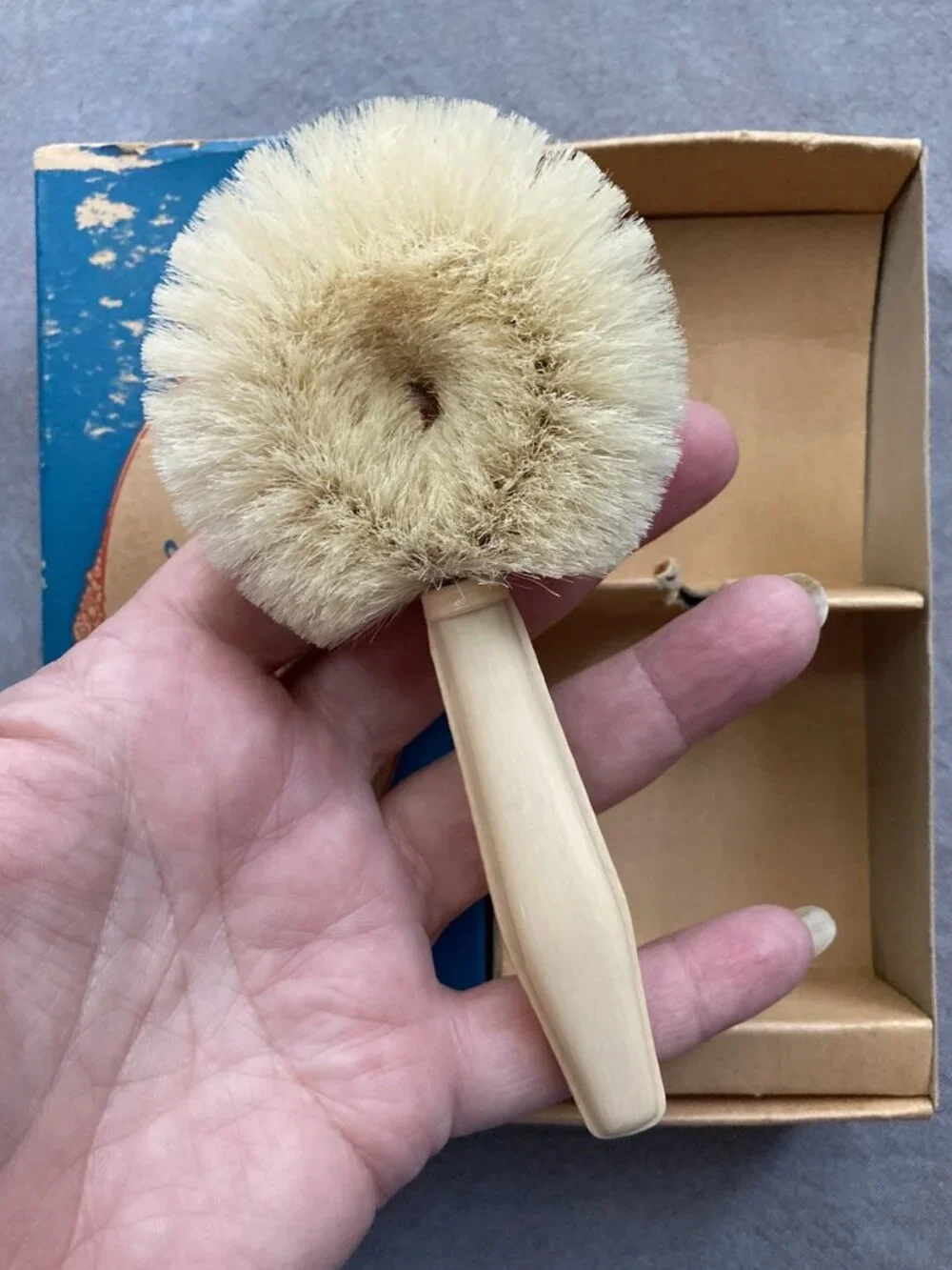 NOS Vintage Fuller Powder Brush Original Box Fullerex Handle Soft Bristles